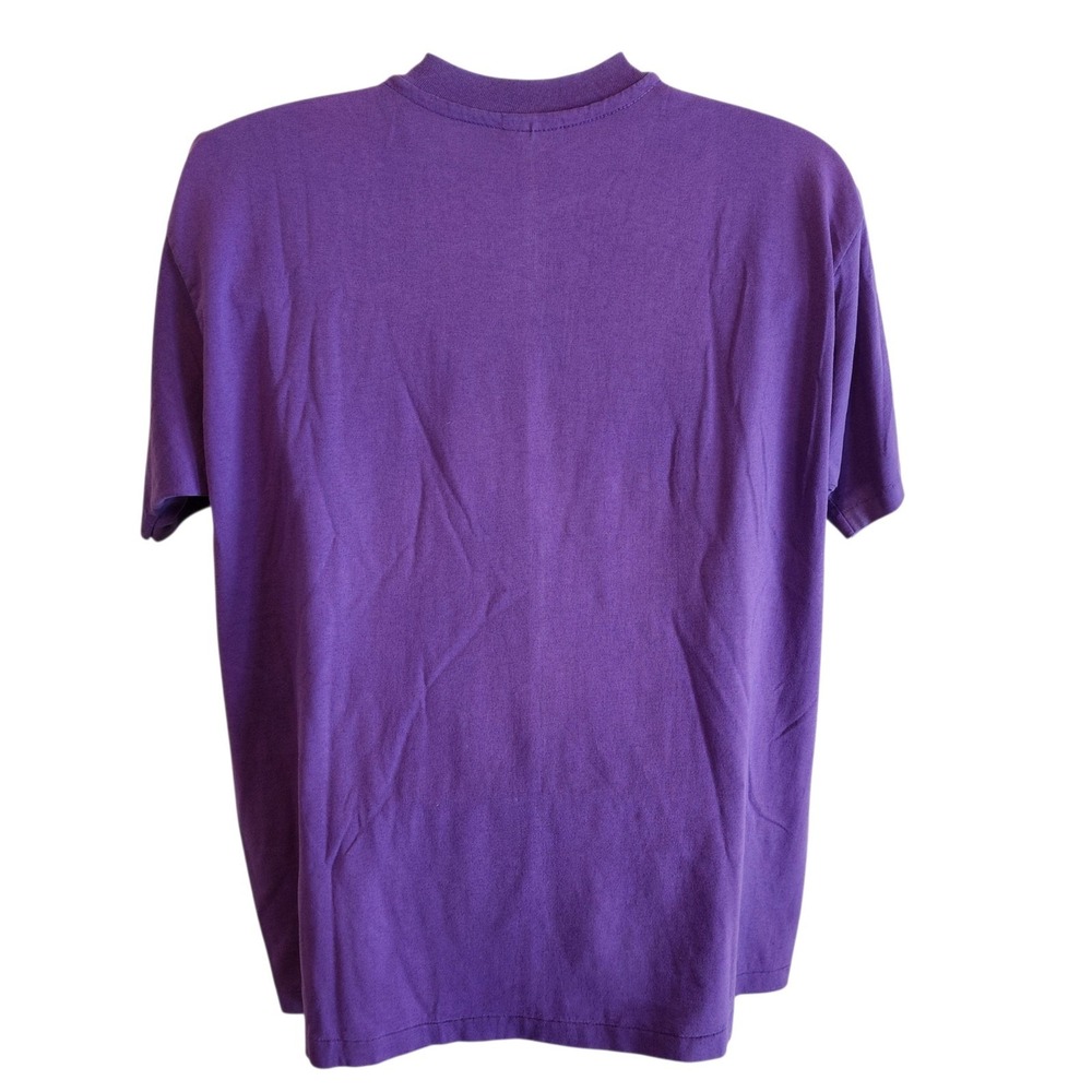 Vintage 1991 Hanes XL Retro Outdoor Sports Graphic T Shirt USA Made Purple 90s - Picture 5 of 9